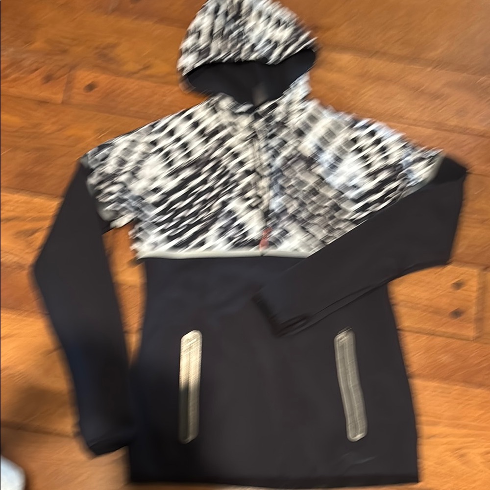 Black and White Patterned Hoodie